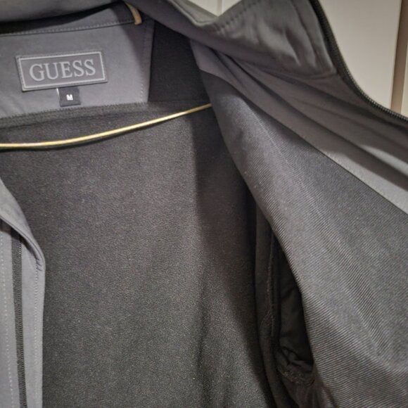 GUESS Grey Soft Shell Water Resistant Jacket [Size: Men's Medium] - Picture 5 of 6